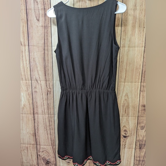 WHBM Floral‎ Embroidered  black Boho summer Dress size SP - Picture 6 of 9